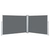 vidaXL Uttrekkbar sidemarkise 100x1000 cm antrasitt