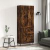vidaXL Highboard r&oslash;kt eik 69,5x34x180 cm konstruert tre