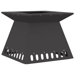 vidaXL B&aring;l Svart 48 x 48 x 40 cm Cortenst&aring;l