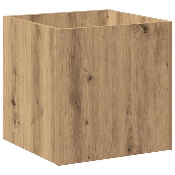 vidaXL Plantekasse artisan eik 40x40x40 cm konstruert tre