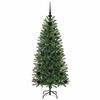 vidaXL Kunstig juletre med 150 LED med stativ grønn 120 cm PE og PVC