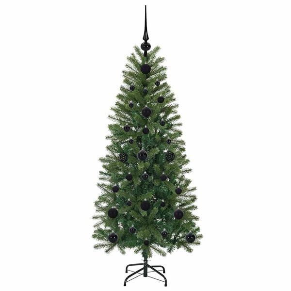 vidaXL Kunstig juletre med 150 LED med stativ grønn 120 cm PE og PVC