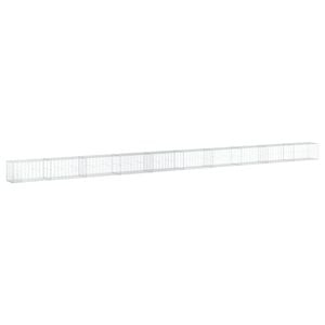 vidaXL Gabionkurv med deksel 1000x50x50 cm galvanisert jern