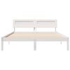 vidaXL Sengestamme med hodegjerde Hvit 150 x 200 cm Massiv furu