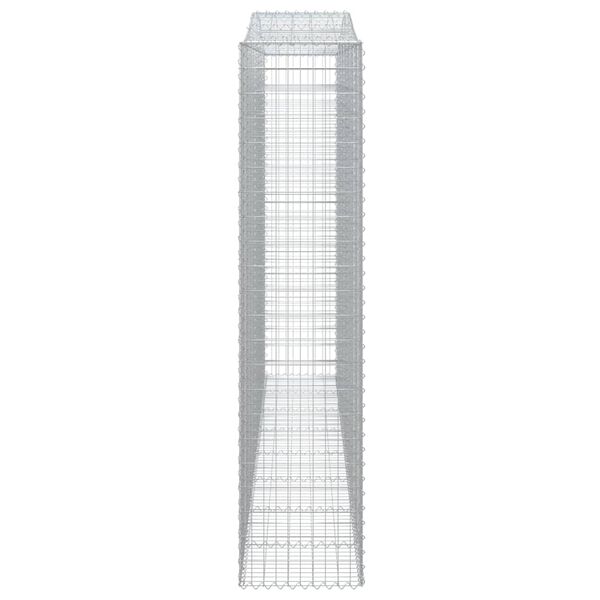 vidaXL Gabionkurv buet 400x50x220/240 cm galvanisert jern