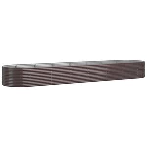 vidaXL H&oslash;ybed pulverlakkert st&aring;l 584x140x68cm brun