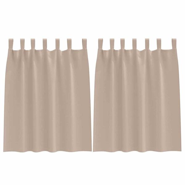 vidaXL Mørkleggende Gardiner med Ringer 2 pcs Gråbrun 140 x 140 cm