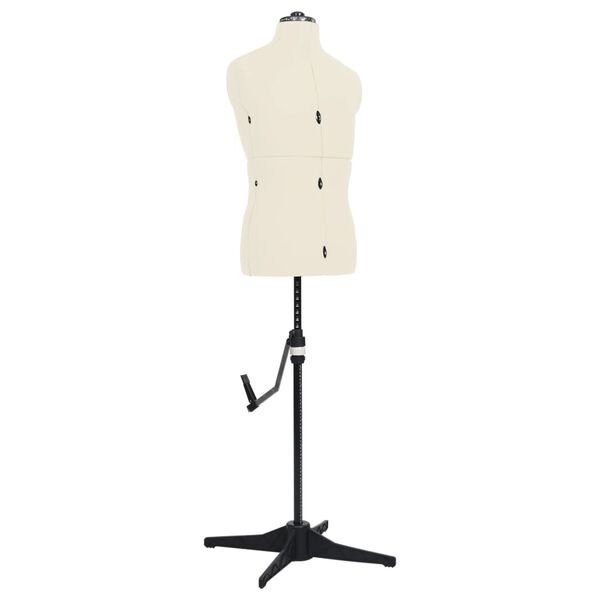 vidaXL Justerbar utstillingsdukke mann størrelse 37-45 kremhvit