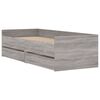 vidaXL Sengeramme med skuffer grå sonoma 90x200 cm