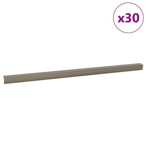 vidaXL Trappeneser 30 stk. champagne 67 x 3 x 2 cm Aluminium