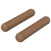 vidaXL Treplugger 2 pcs Brun &Oslash;8 x 35 mm Heltre