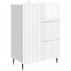 vidaXL Serviesskap H&oslash;gglans hvit 66 x 34,5 x 91,5 cm Konstruert tre