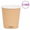 vidaXL Kaffepapirkopper 200 ml 1000 stk brun