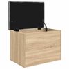vidaXL Oppbevaringsbenk Sonoma eik 62x42x45 cm konstruert tre