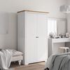 vidaXL Garderobe BODO hvit og brun 99x53,5x173 cm heltre furu