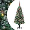 vidaXL Kunstig juletre med 150 LED gr&oslash;nn 150 cm PVC og St&aring;l og Plast