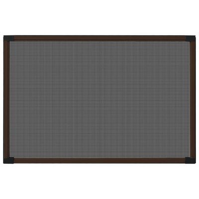 vidaXL Utvidbar insektskjerm for vindu brun (75-143)x50 cm