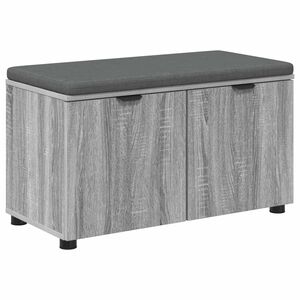 vidaXL Gangbenk Gr&aring; Sonoma 80 x 38 x 46 cm Konstruert treverk og stoff