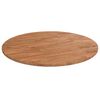vidaXL Rund bordplate lysebrun &Oslash;60x1,5 cm behandlet heltre eik