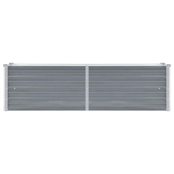 vidaXL H&oslash;ybed galvanisert st&aring;l 160x40x45 cm gr&aring;