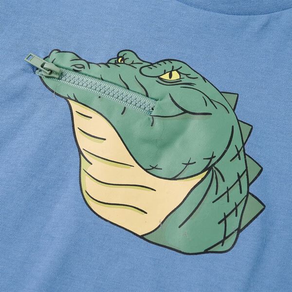 T-skjorte for barn medium bl&aring; 128