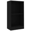 vidaXL Bokhylle svart 40x24x75 cm konstruert tre