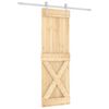 vidaXL Skyved&oslash;r Naturlig og Hvit 70 x 210 cm Massiv Furu Tre