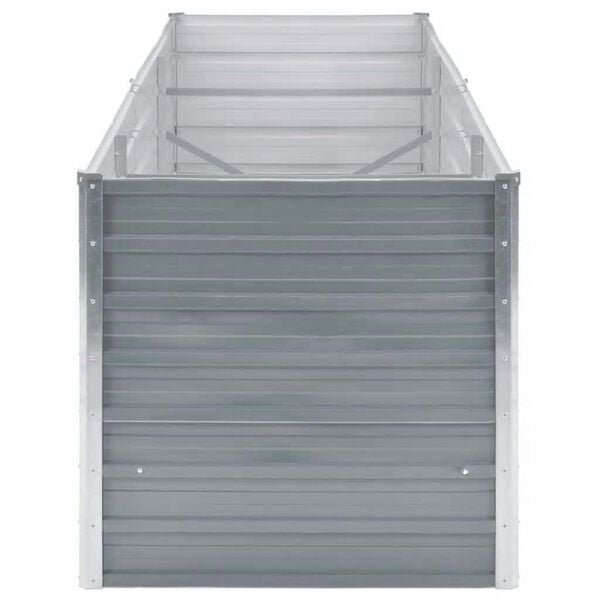 vidaXL H&oslash;ybed galvanisert st&aring;l 240x80x77 cm gr&aring;