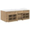 vidaXL Loft Seng Ramme med Skap 3 stk. Artisan eik Konstruert tre