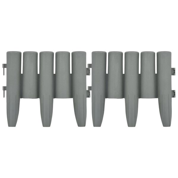 vidaXL Plenkanter 36 stk gr&aring; 10 m PP