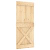 vidaXL Skyved&oslash;r NARVIK Naturlig og svart 90 x 210 cm (213,5 cm)