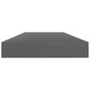 vidaXL Hylleplater 8 stk høyglans grå 80x10x1,5 cm sponplate
