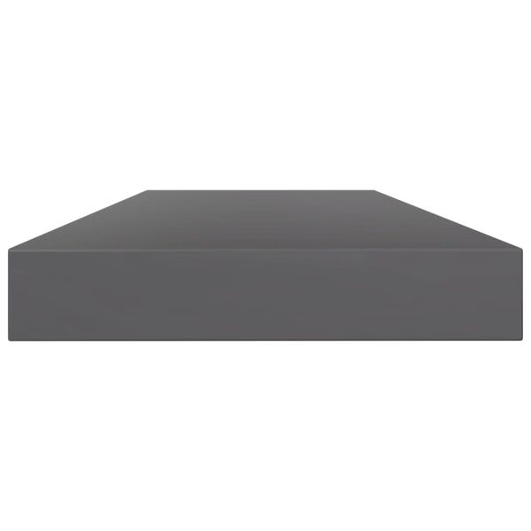 vidaXL Hylleplater 8 stk høyglans grå 80x10x1,5 cm sponplate