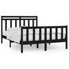 vidaXL Sengeramme svart heltre furu 140x200 cm