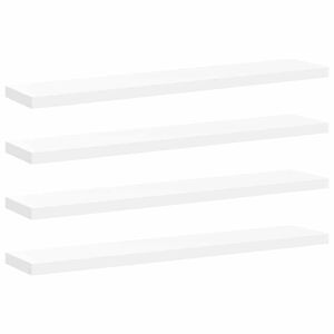 vidaXL Flytende vegghyller 4 stk hvit 120x23,5x3,8 cm MDF