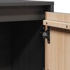 vidaXL Highboard gr&aring; 74x35x117 cm heltre furu