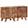 vidaXL Nattskap 2 stk 40x32x46 cm gjenvunnet heltre