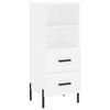 vidaXL Highboard hvit 34,5x34x180 cm konstruert tre