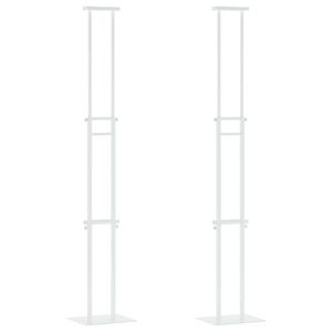 vidaXL Messe Utstillinger 2 stk. Hvit 30 x 23,5 x 210 cm St&aring;l