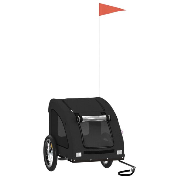 vidaXL Kjæledyrsykkelhenger svart oxfordstoff og jern