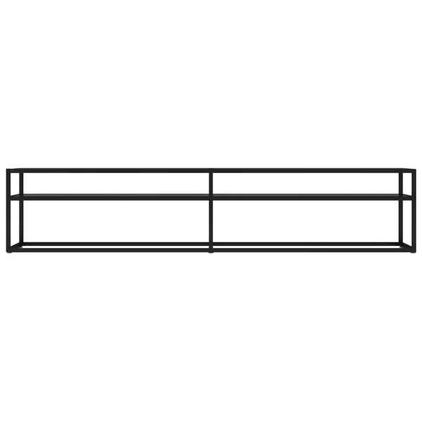 vidaXL TV-benk svart 200x40x40,5 cm herdet glass