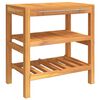 vidaXL Servantskap for bad med 2 hyller 74x45x75 cm heltre