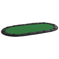vidaXL Pokerbord sammenleggbart 10 spillere grønn 208x106x3 cm