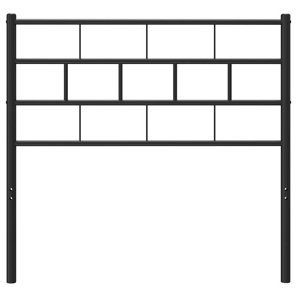 vidaXL Utskiftbar sengegavl i metall svart 75 cm