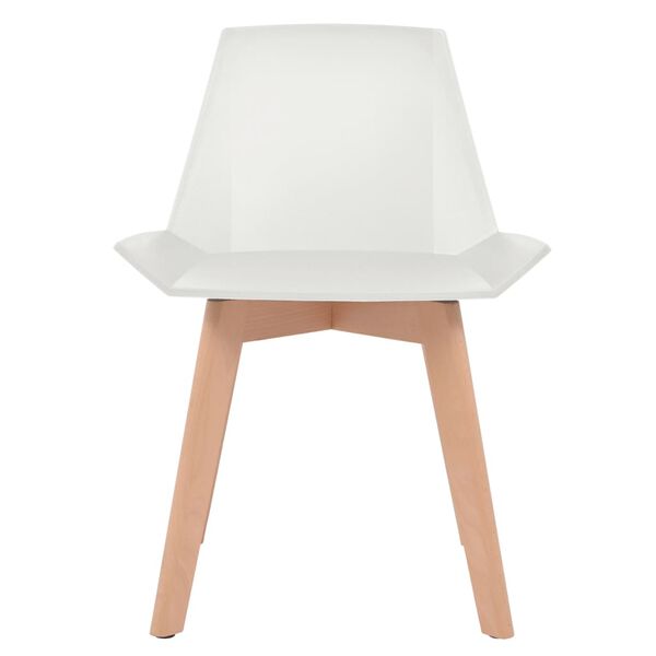 vidaXL Spisestoler 4 stk hvit plast