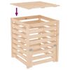 vidaXL Kompostkasse 63,5x63,5x77,5 cm heltre furu