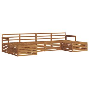 vidaXL Sofasett 6 pcs Naturlig Solid akasietre