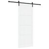 vidaXL Skyved&oslash;r 93 x 232 cm Konstruert tre Hvit og svart