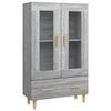vidaXL Highboard gr&aring; sonoma 70x31x115 cm konstruert tre
