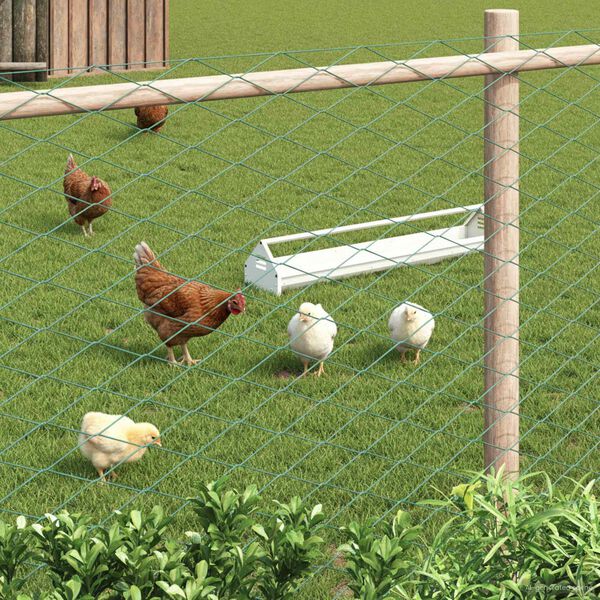 vidaXL Kjedegjerde gr&oslash;nn 2 x 20 m St&aring;l